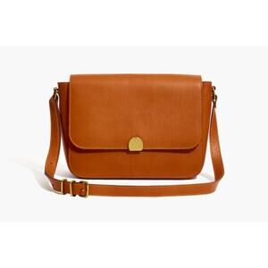 Madewell The Abroad Leather Shoulder Bag in Toffee